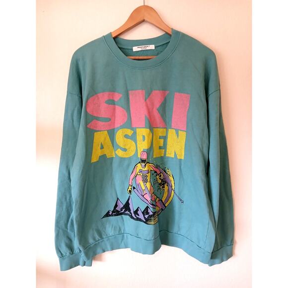 Project Ski Aspen teal oversized sweatshirt - Picture 2 of 5